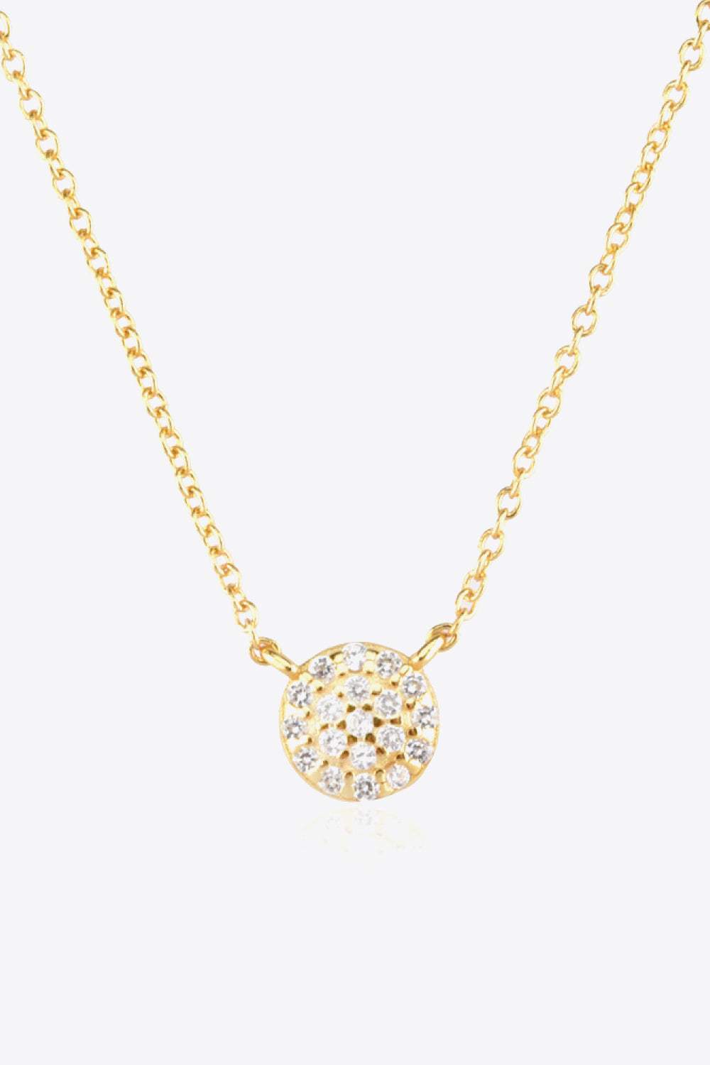 Zircon Decor Pendant 925 Sterling Silver Necklace Gold One Size Necklaces - Tophatter Daily Deals