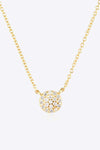 Zircon Decor Pendant 925 Sterling Silver Necklace Gold One Size Necklaces - Tophatter Daily Deals