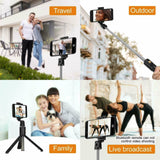 Bluetooth Selfie Tripod Telescopic Stick Remote Monopod Extendable Phone Stand Tripod Telescopic Stick Remote Monopod - Tophatter Daily Deals