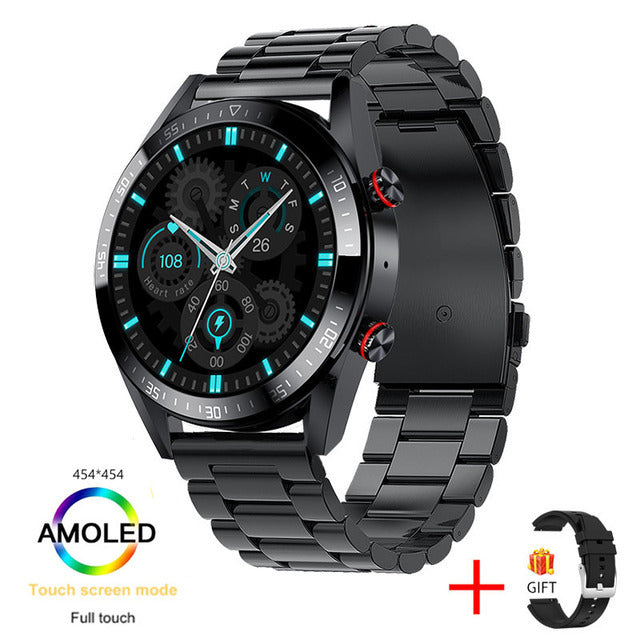 Bluetooth Call Smart Watch Music Heart Rate Blood Pressure Always Bright Screen Z18 Black Steel 0 - Tophatter Daily Deals