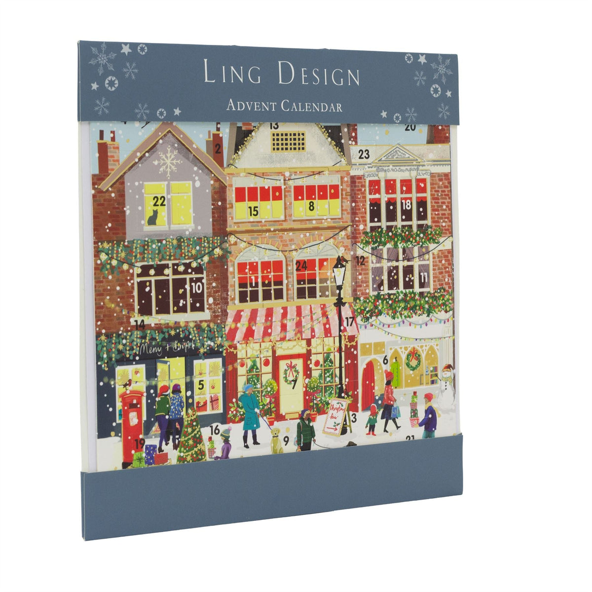 Festive Street Christmas Advent Calendar | Traditional Picture Advent Calendar Advent Calendar - Tophatter Daily Deals