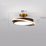Bedroom Light Nordic Simple Modern Light Luxury Creative Round Led Ceiling Light Restaurant Designer Master Bedroom Room Light 60cm Black Gold 0 - Tophatter Daily Deals