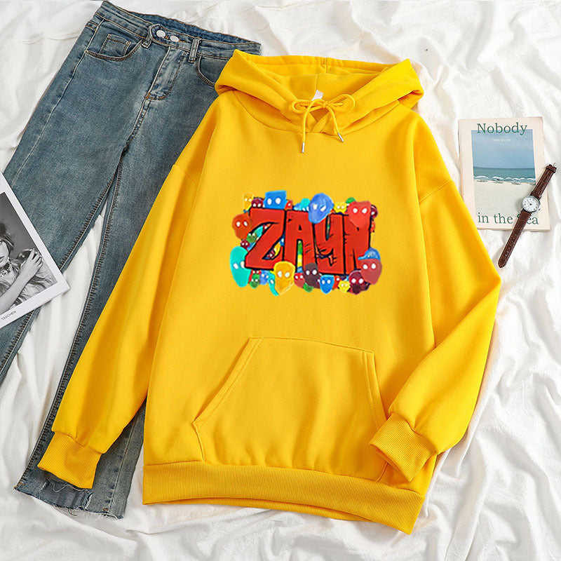 Warm Unisex Hoodie - Oversized, Polyester Fleece, Casual Yellow 3D Changing Face Moving Picture Frame - Tophatter Daily Deals