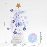 3d Christmas Greeting Card Stereo Christmas Tree Card Creative Blue And White 0 - Tophatter Daily Deals