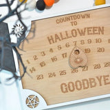 Halloween Countdown Calendar Rustic Wall Decor 2025 3D Changing Face Moving Picture Frame - Tophatter Daily Deals