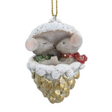 Mice In Gold Cone Resin Hanging Christmas Tree Decoration Gisela Graham 6cm Tree Decoration - Tophatter Daily Deals