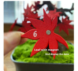 Red Maple Bonsai Perpetual Calendar Tree Decor - Tophatter Daily Deals