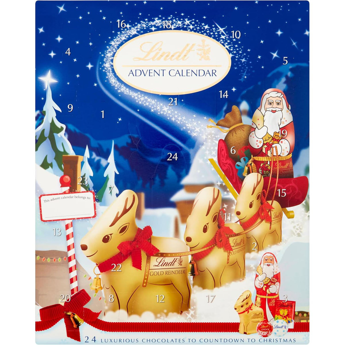 Lindt Advent Calendar with 24 Milk Chocolate Treats | Chocolate Advent Calendar Advent Calendar - Tophatter Daily Deals