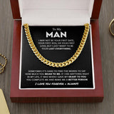 14K Gold Single Round Close Cuban Chain Titanium Steel Necklace With Greeting Card 0 - Tophatter Daily Deals