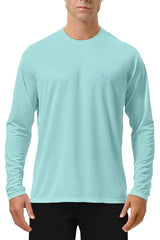 Bermies Men's Aqua Long Sleeve Tee Long Sleeves - Tophatter Daily Deals
