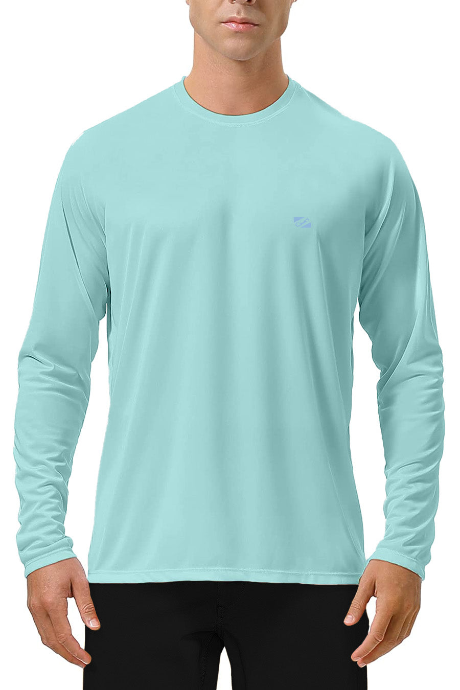 Bermies Men's Aqua Long Sleeve Tee Long Sleeves - Tophatter Daily Deals