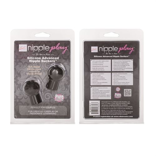 Nipple Play Silicone Nipple Suckers (Black) – Advanced Silicone Nipple Stimulator Set > Sex Toys > Nipple Suckers - Tophatter Daily Deals