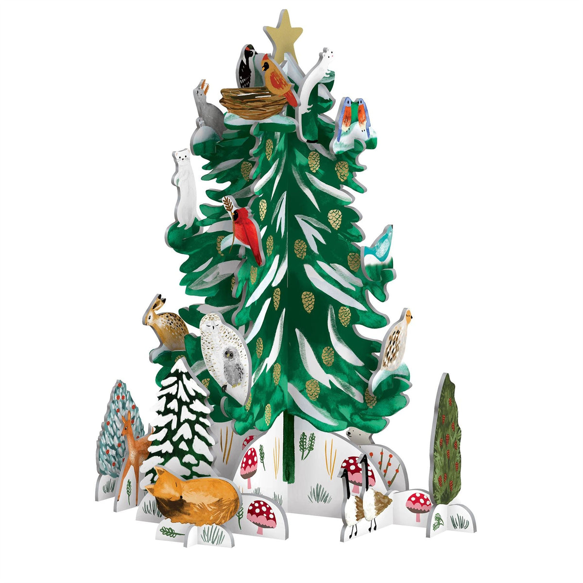 3D Pop & Slot Christmas Conifer Free Standing Christmas Advent Calendar Advent Calendar - Tophatter Daily Deals