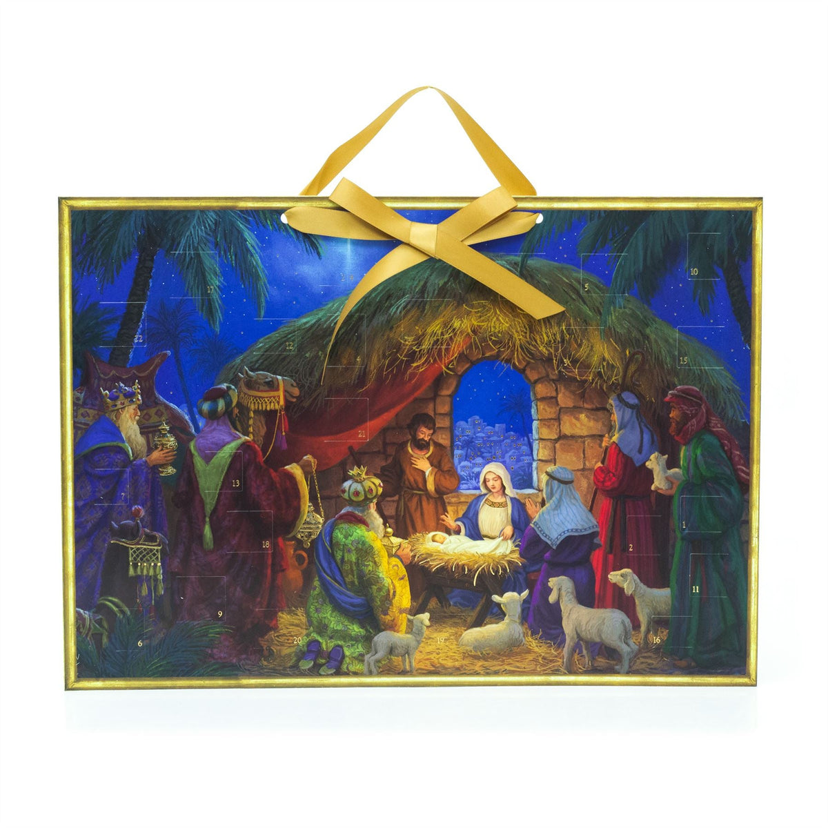 Nativity Christmas Advent Calendar | Religious Calendar with Manger Scene - A3 Advent Calendar - Tophatter Daily Deals
