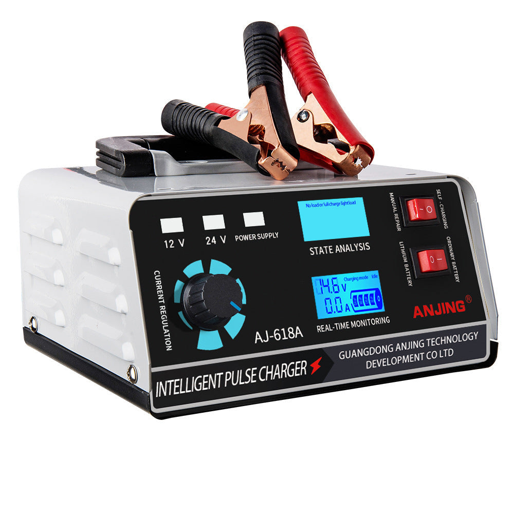 400W Automobile Battery Charger 12V24v Pulse Repair High Power 0 - Tophatter Daily Deals