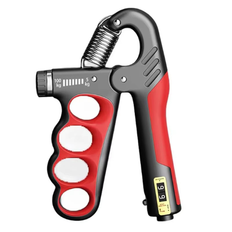 5-100kg Hand Grip Muscle Strengthener Trainer Adjustable Hands Gripper Strength Wrist Weights Expander Gym Exercise Accessories Red 5 - Tophatter Daily Deals