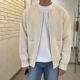 Lightweight Relaxed Men's Zip Cardigan - Boxy Knit, Lined 3D Changing Face Moving Picture Frame - Tophatter Daily Deals