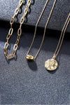 18K Gold Plated 3-Piece Pendant Necklace Set Necklaces - Tophatter Daily Deals