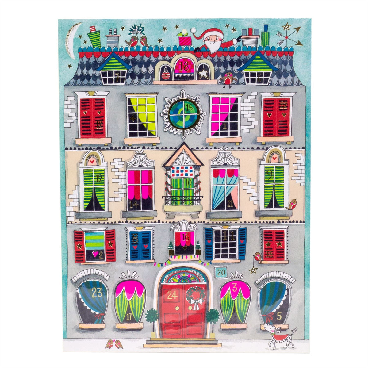 Grand Townhouse Christmas Advent Calendar | Traditional Picture Calendar - 33cm Advent Calendar - Tophatter Daily Deals