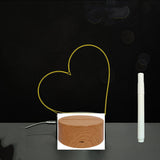 3D Acrylic Board Handwriting Message Board LED Light Style2 Wood grain A 0 - Tophatter Daily Deals