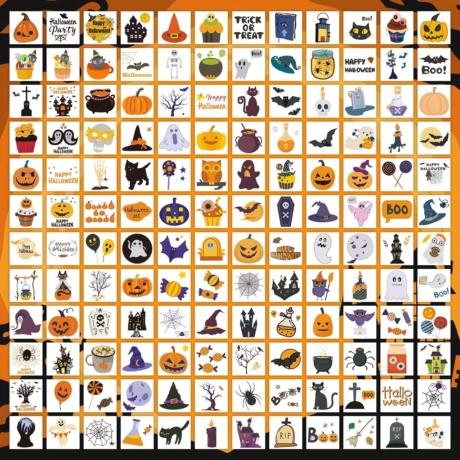 Halloween Temporary Tattoo Sheets Party Stickers (408pcs) Halloween - Tophatter Daily Deals