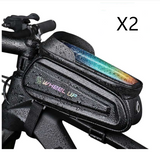 Bicycle bag mountain bike mobile phone touch screen riding equipment Colorful reflective 2pcs 0 - Tophatter Daily Deals