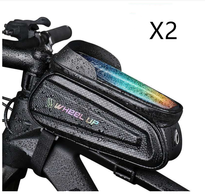 Bicycle bag mountain bike mobile phone touch screen riding equipment Colorful reflective 2pcs 0 - Tophatter Daily Deals