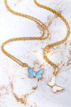 Butterfly Pendant Copper 14K Gold-Plated Necklace Necklaces - Tophatter Daily Deals