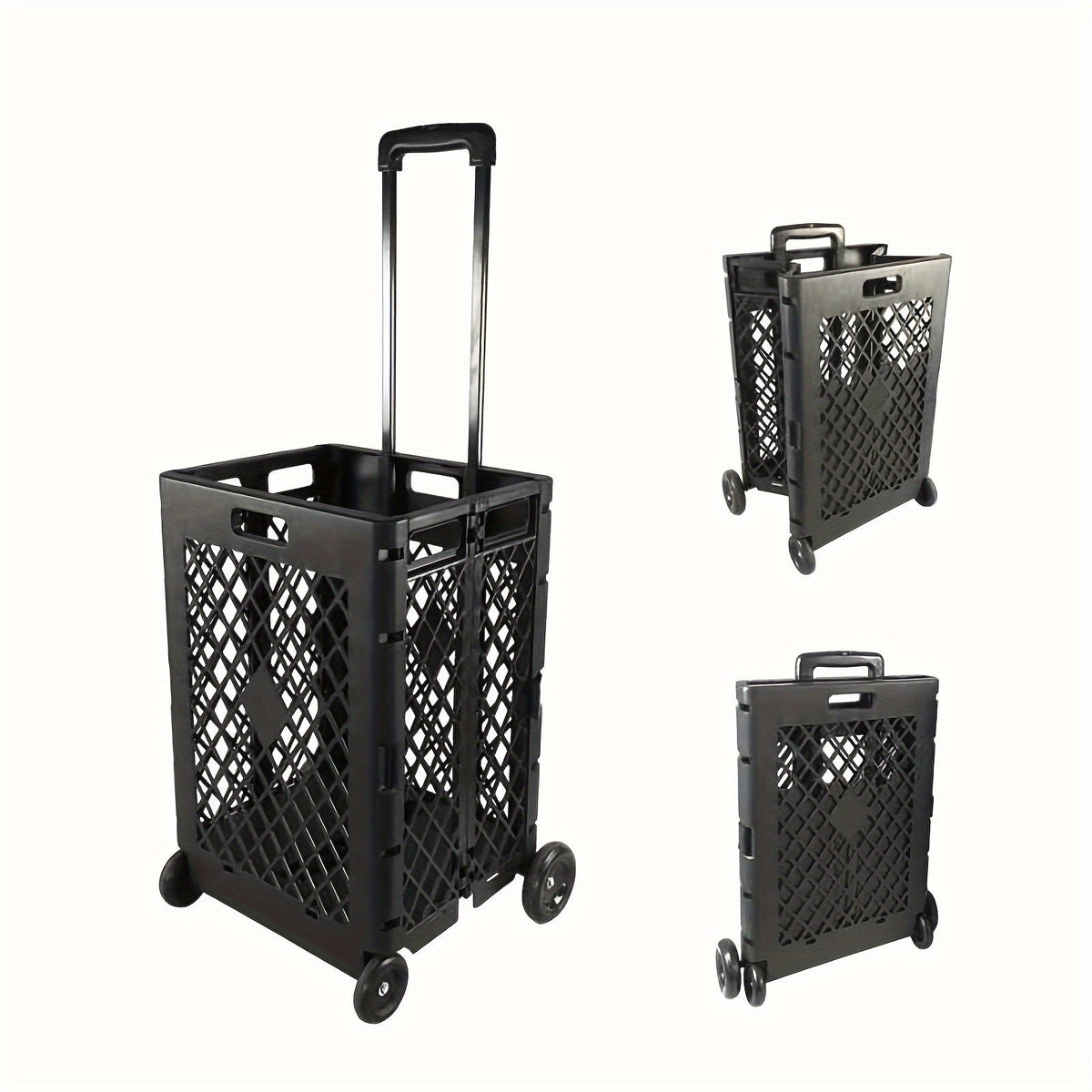 Foldable Storage Cart with Wheels Kitchen & Dining Trolleys - Tophatter Daily Deals