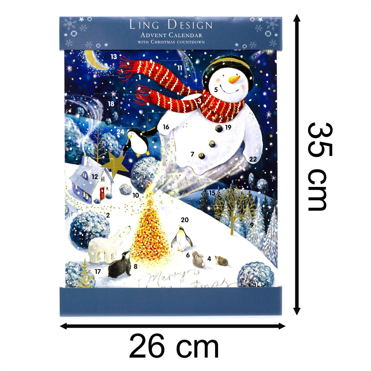 Magical Christmas Advent Calendar | Snowman Advent Calendar - 34x25cm Advent Calendar - Tophatter Daily Deals