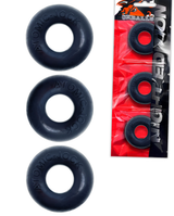 Oxballs Ringer 3-Pack (Night Black) – Silicone Cockring Set > Cock Ring > Sets - Tophatter Daily Deals