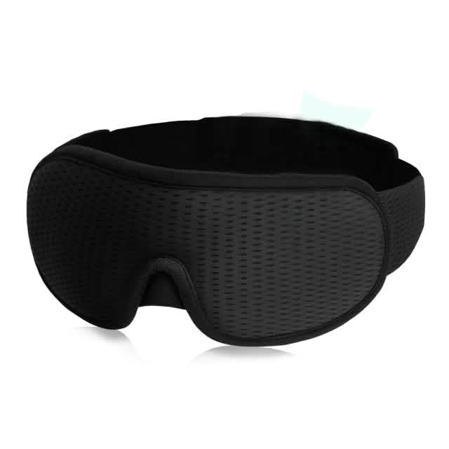 3D Block Out Light Soft Padded Sleeping Mask Black Health & Wellness - Tophatter Daily Deals