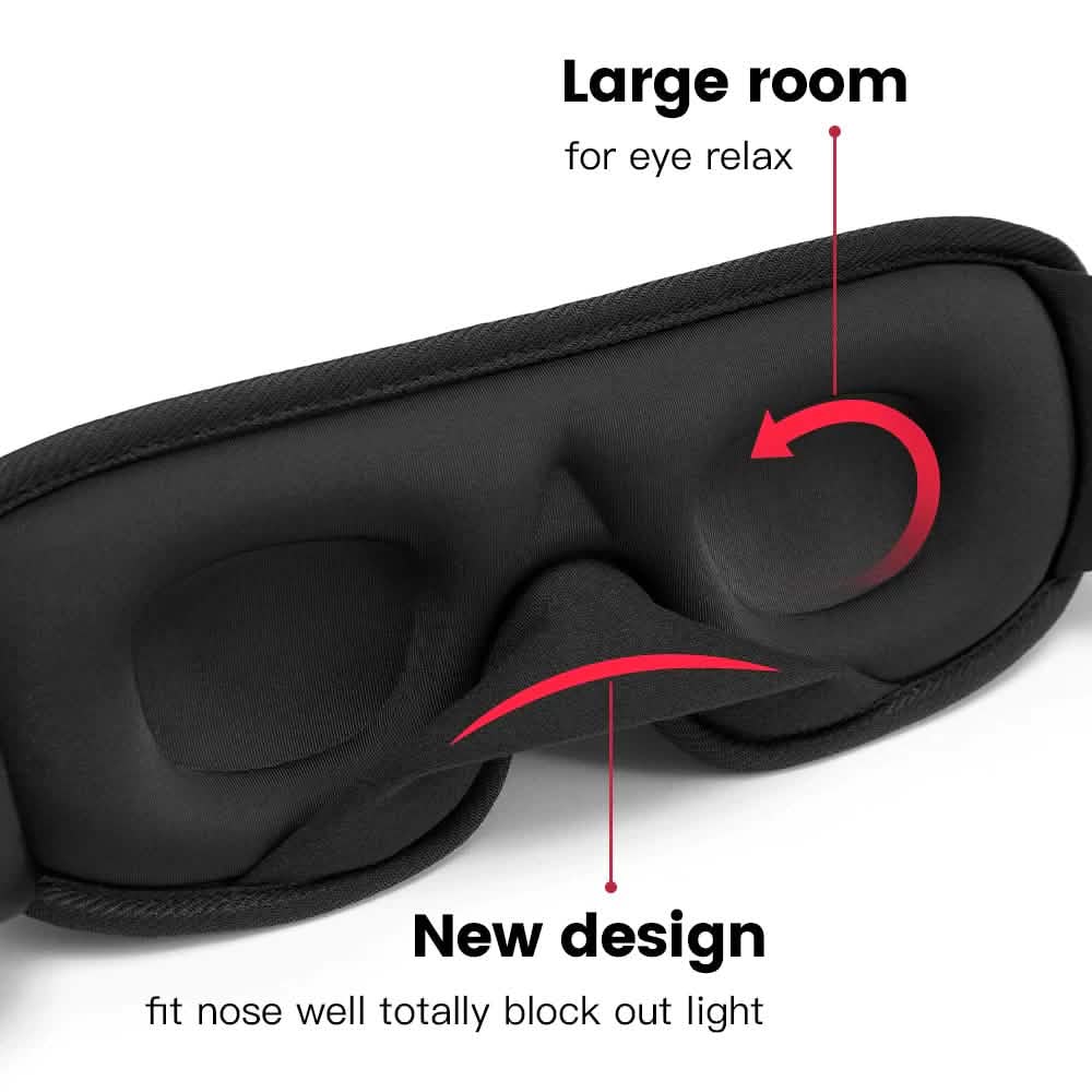 3D Block Out Light Soft Padded Sleeping Mask Health & Wellness - Tophatter Daily Deals