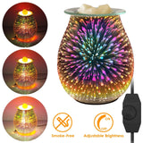 3D Fireworks Glass Wax Warmer Electric Wax Burner Night Lamp Health & Wellness - Tophatter Daily Deals