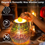 3D Fireworks Glass Wax Warmer Electric Wax Burner Night Lamp Health & Wellness - Tophatter Daily Deals