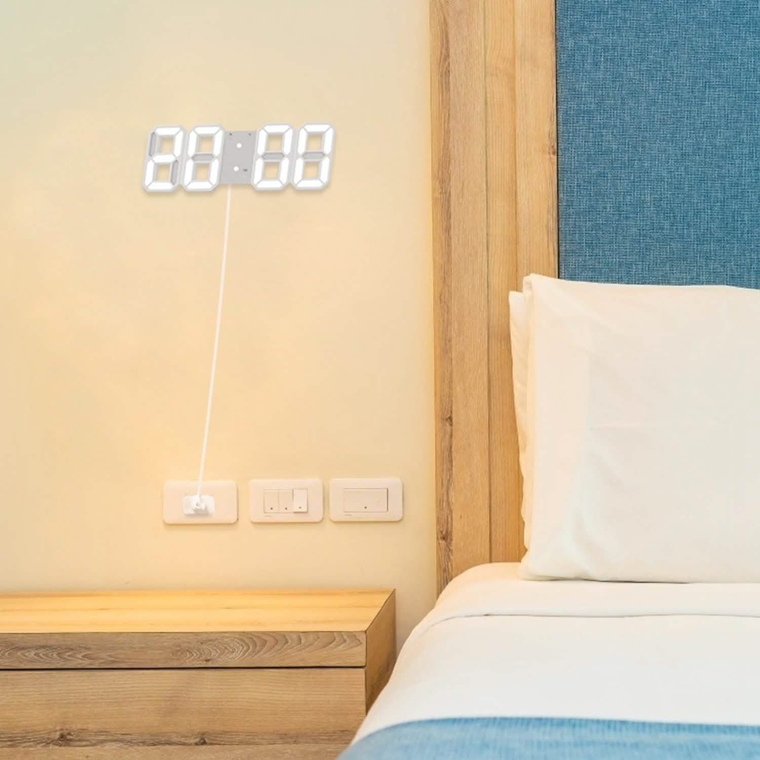 3D LED Digital Wall Clock Household Appliances - Tophatter Daily Deals