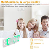 3D LED Digital Wall Clock Household Appliances - Tophatter Daily Deals