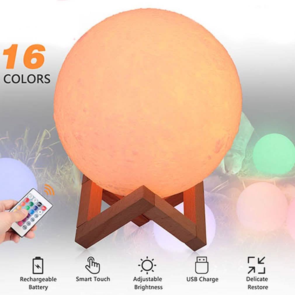 3D Printed Night Light Lamp Indoor Lighting - Tophatter Daily Deals