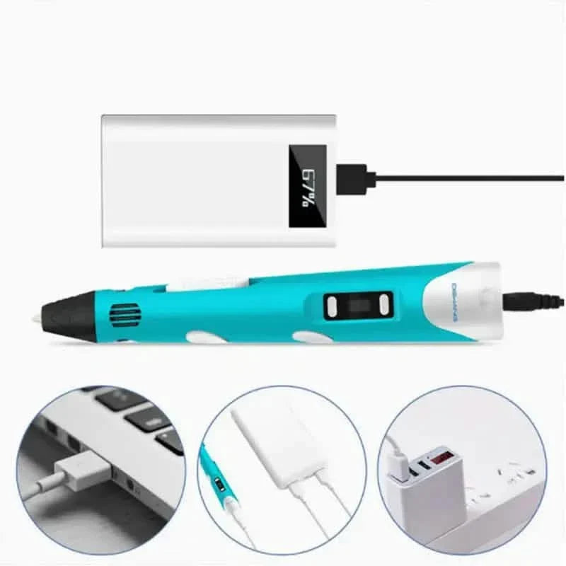3D Printing Pen With Display - Includes 3D Pen School, Office & Art Supplies - Tophatter Daily Deals