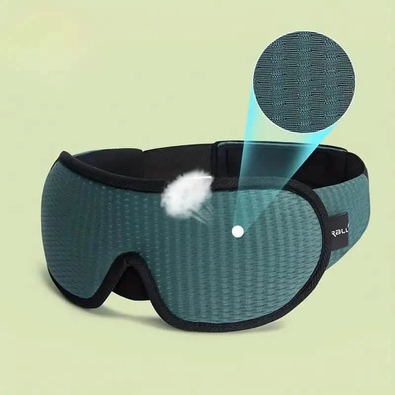 3D Sleeping Mask 100% Blackout Blindfold Sleep Mask Green Health & Wellness - Tophatter Daily Deals