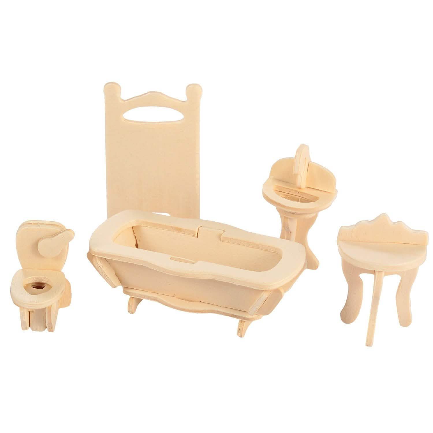 3D Wooden Dollhouse Furniture Puzzles Toys & Games - Tophatter Daily Deals