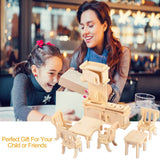 3D Wooden Dollhouse Furniture Puzzles Toys & Games - Tophatter Daily Deals