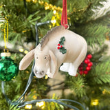 Eeyore Christmas Tree Decoration with Holly, Gisela Graham 8cm Baubles - Tophatter Daily Deals
