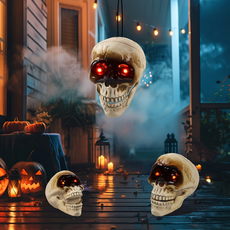 Halloween Skull Head Sound Control Hanging Halloween - Tophatter Daily Deals