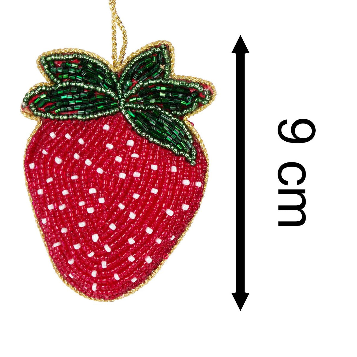 Raspberry Beaded Christmas Tree Bauble | Colourful Fruit-shaped Tree Ornaments Baubles - Tophatter Daily Deals