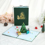 3d Christmas Greeting Card Stereo Christmas Tree Card Creative Bronzing Snowmen And Trees 0 - Tophatter Daily Deals