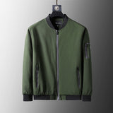 BLACK Plus Size Loose Clothes Men's Stand-up Collar Jacket Green 0 - Tophatter Daily Deals