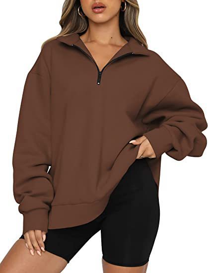Lightweight Women Zip Sweatshirt - Oversized Pullover Casual Coffee 3D Changing Face Moving Picture Frame - Tophatter Daily Deals