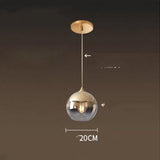 Bar Chandelier Design Restaurant Small Minimalist Bedside Cafe Gradient gold Diameter 20cm 0 - Tophatter Daily Deals