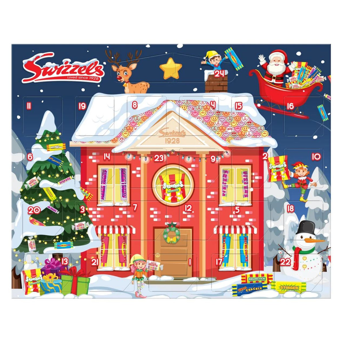 Swizzels Advent Calendar | Retro Sweet Christmas Advent Calendar for Kids Adults Advent Calendar - Tophatter Daily Deals